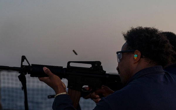 DDG 117 Conducts Low-Light Rifle Qualification