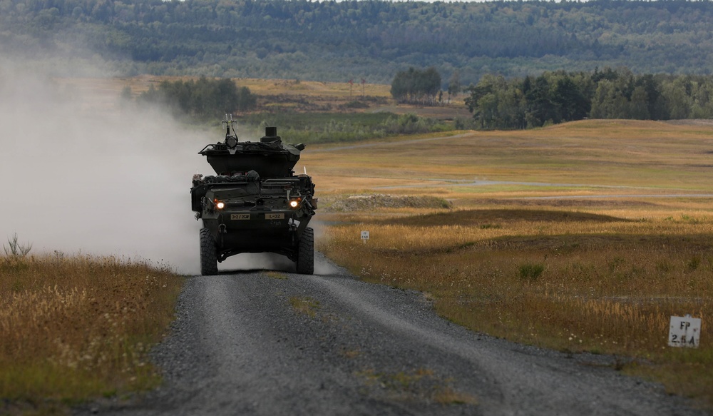 3rd Squadron, 2nd Cavalry Regiment conducts familiarization training on new Strykers
