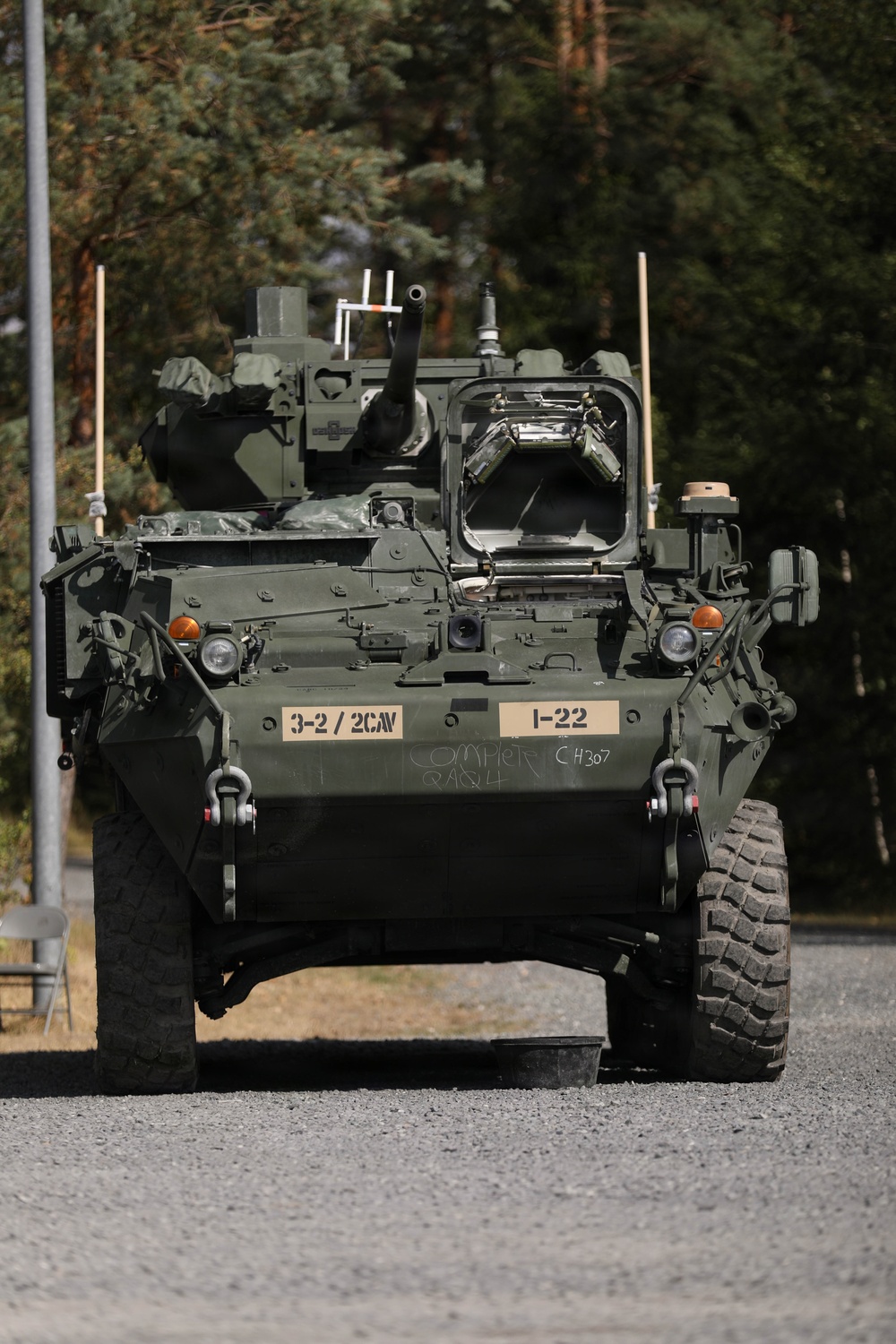 3rd Squadron, 2nd Cavalry Regiment conducts familiarization training on new Strykers