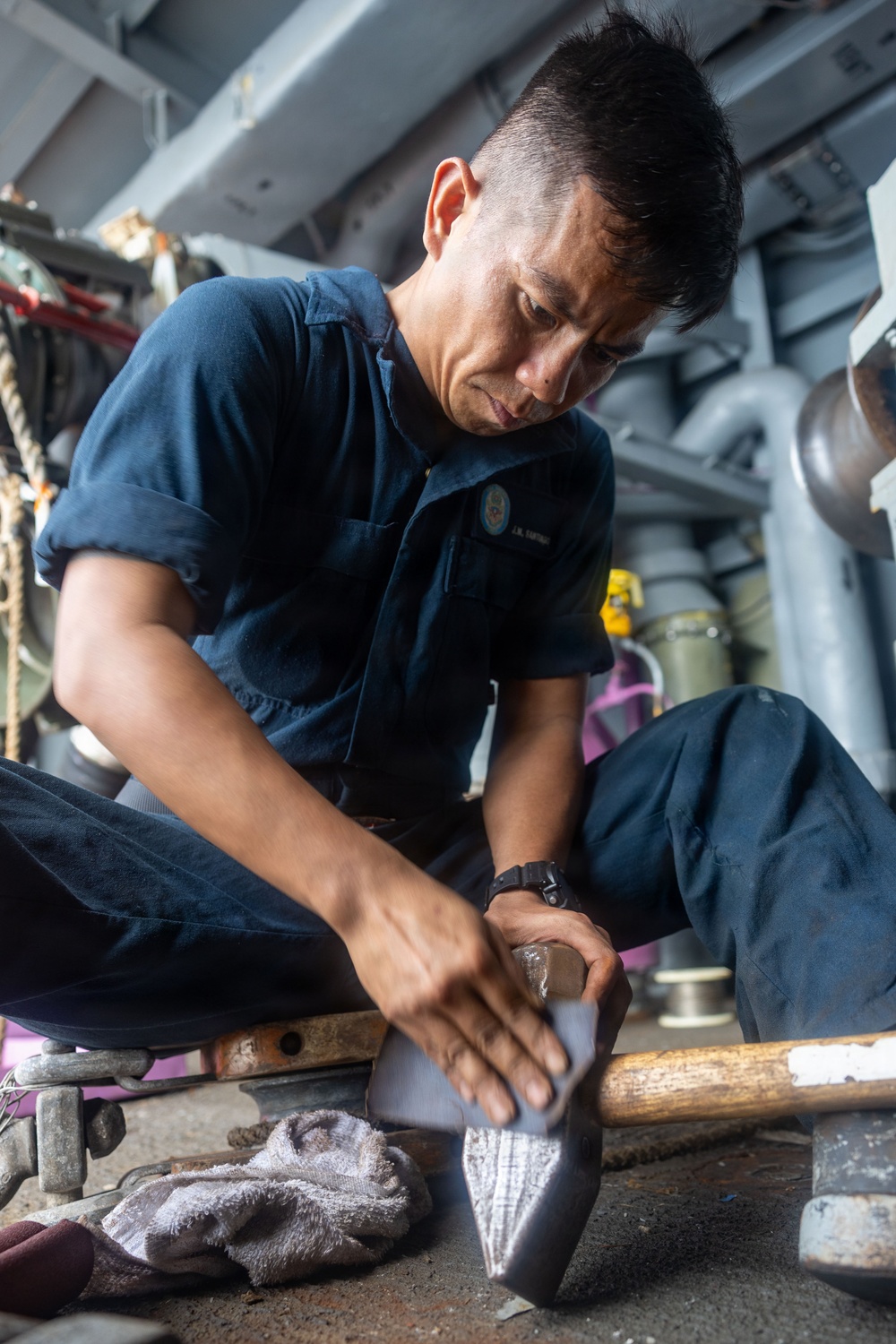 U.S. Sailors, Marines Conduct Routine Operations Aboard USS Boxer