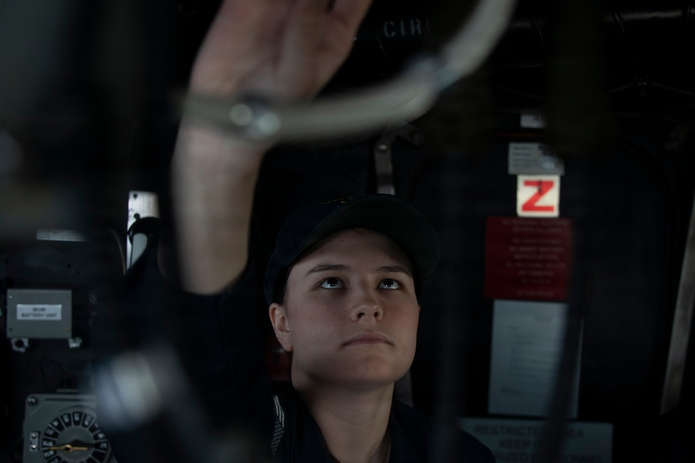 Boxer Sailors Stand Bridge Watch During Replenishment-At-Sea