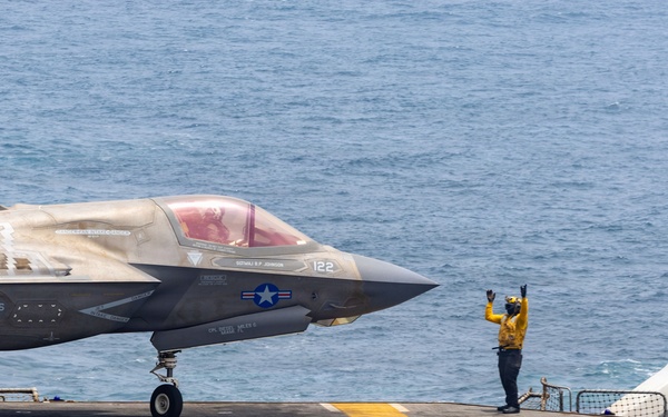 USS Boxer, VMFA 122 Conduct Flight Operations