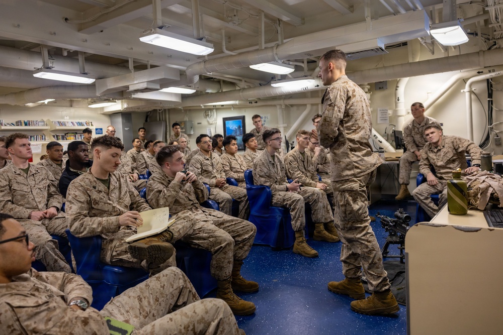 11th MEU Marines Conduct Routine Operations Aboard USS Boxer