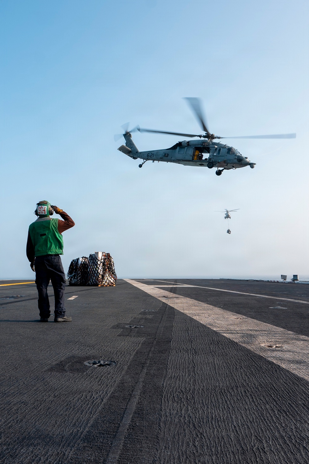 USS George Washington Conducts a Replenishment-At-Sea
