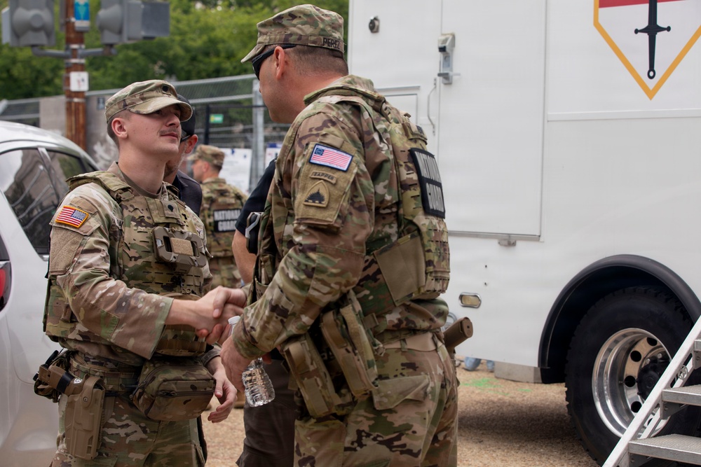 Col. Adrian Perez Conducts a Circulation Around the 250th Grand Prix Practice Event
