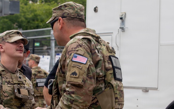 Col. Adrian Perez Conducts a Circulation Around the 250th Grand Prix Practice Event
