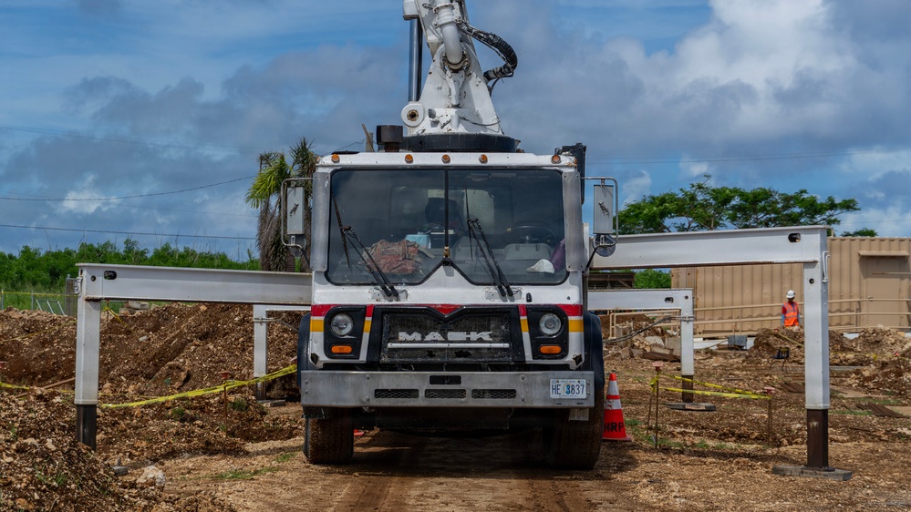 USACE pours concrete foundations for Koblerville Elementary School in Saipan