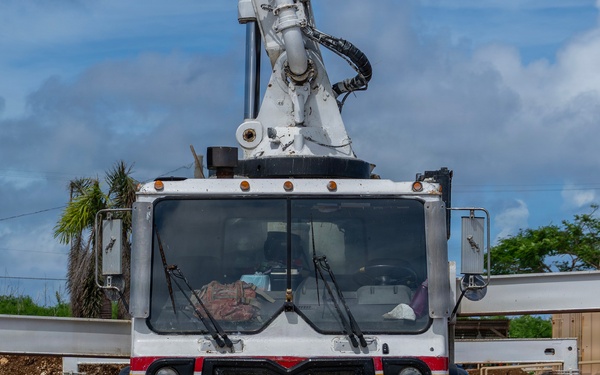 USACE pours concrete foundations for Koblerville Elementary School in Saipan