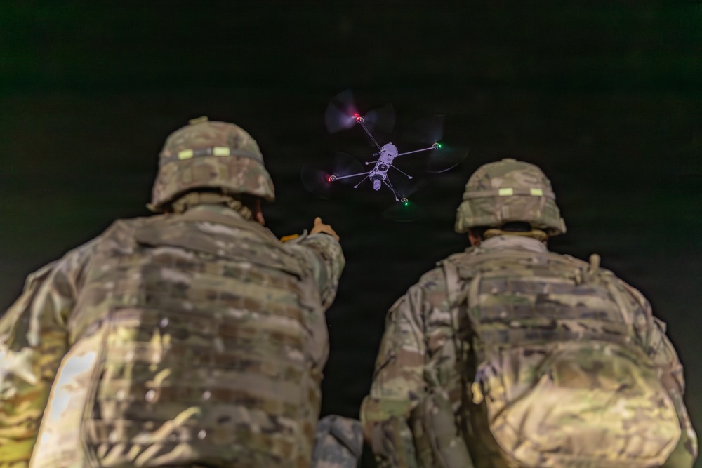 U.S. Army Reserve Soldiers with JTF-SB conduct low-light drone operations in Eagle Pass