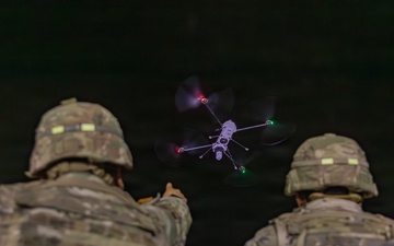 U.S. Army Reserve Soldiers with JTF-SB conduct low-light drone operations in Eagle Pass