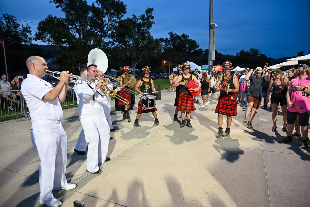 Navy Band Northwest Brass Quintet performs with Fireline at Banana Ball