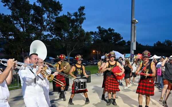 Navy Band Northwest Brass Quintet performs with Fireline at Banana Ball