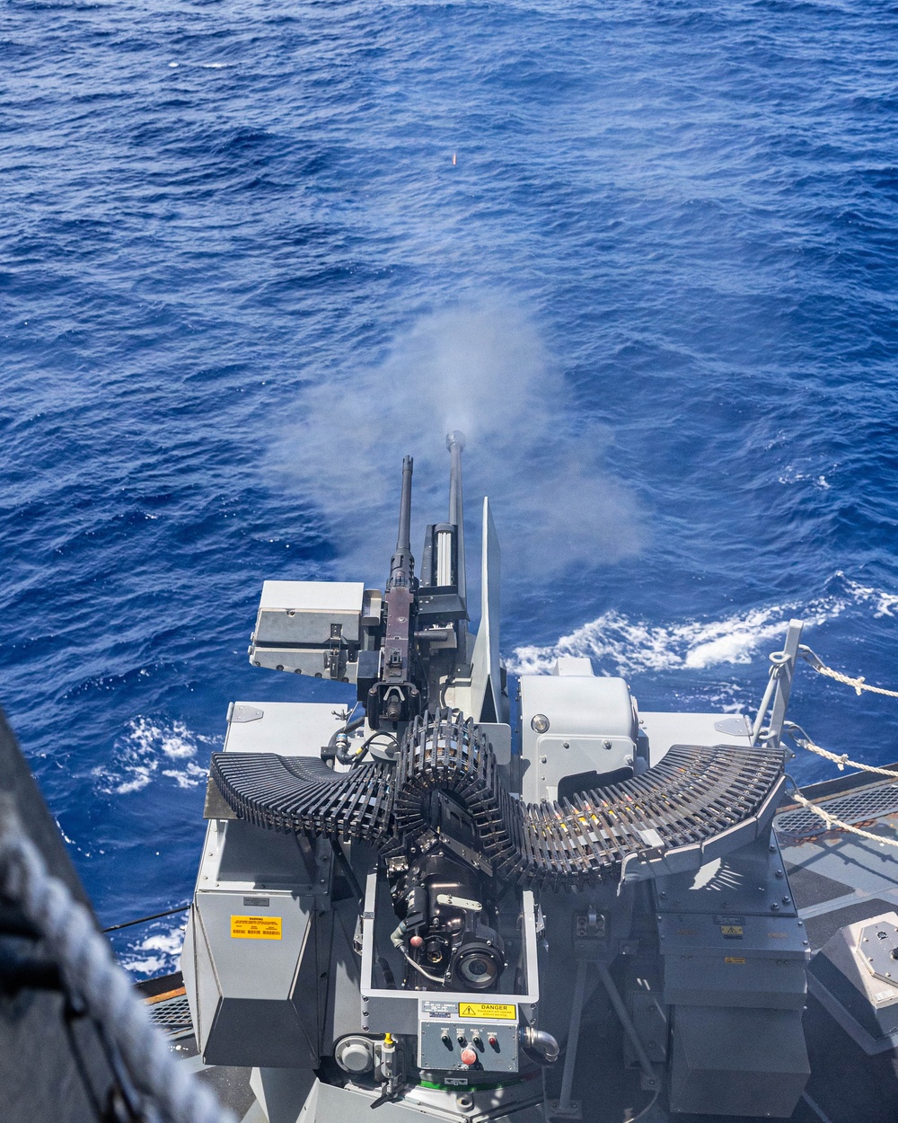 USS Mustin conducts live-fire exercise with Mark 38 Mod 4 30mm machine gun