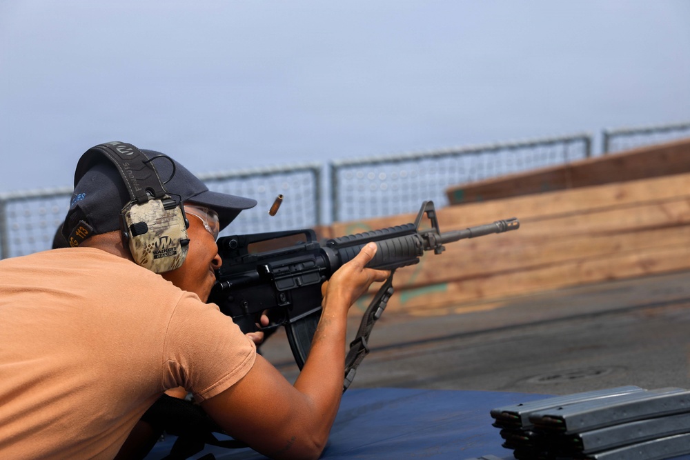 John Finn Conducts a Small Arms Live-Fire Exercise