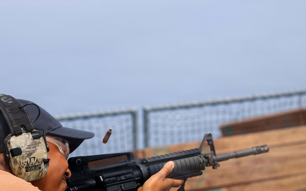 John Finn Conducts a Small Arms Live-Fire Exercise