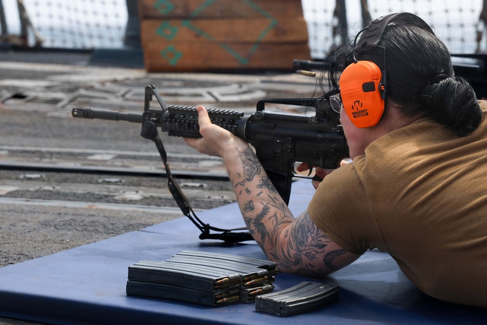 John Finn Conducts a Small Arms Live-Fire Exercise