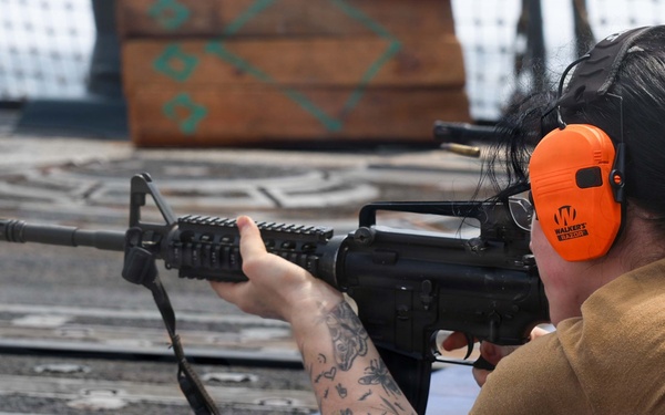 John Finn Conducts a Small Arms Live-Fire Exercise