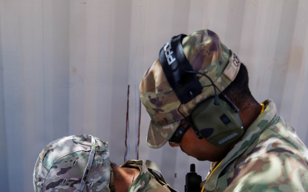 Pershing Cup Best OC/T competitors execute tactical medical lanes at McGregor Range