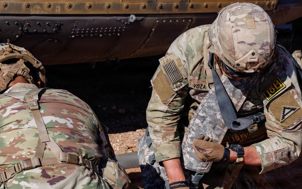 Pershing Cup Best OC/T competitors execute tactical medical lanes at McGregor Range