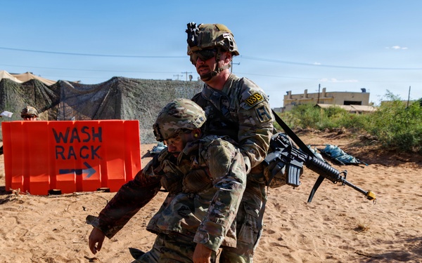 Pershing Cup Best OC/T competitors execute tactical medical lanes at McGregor Range