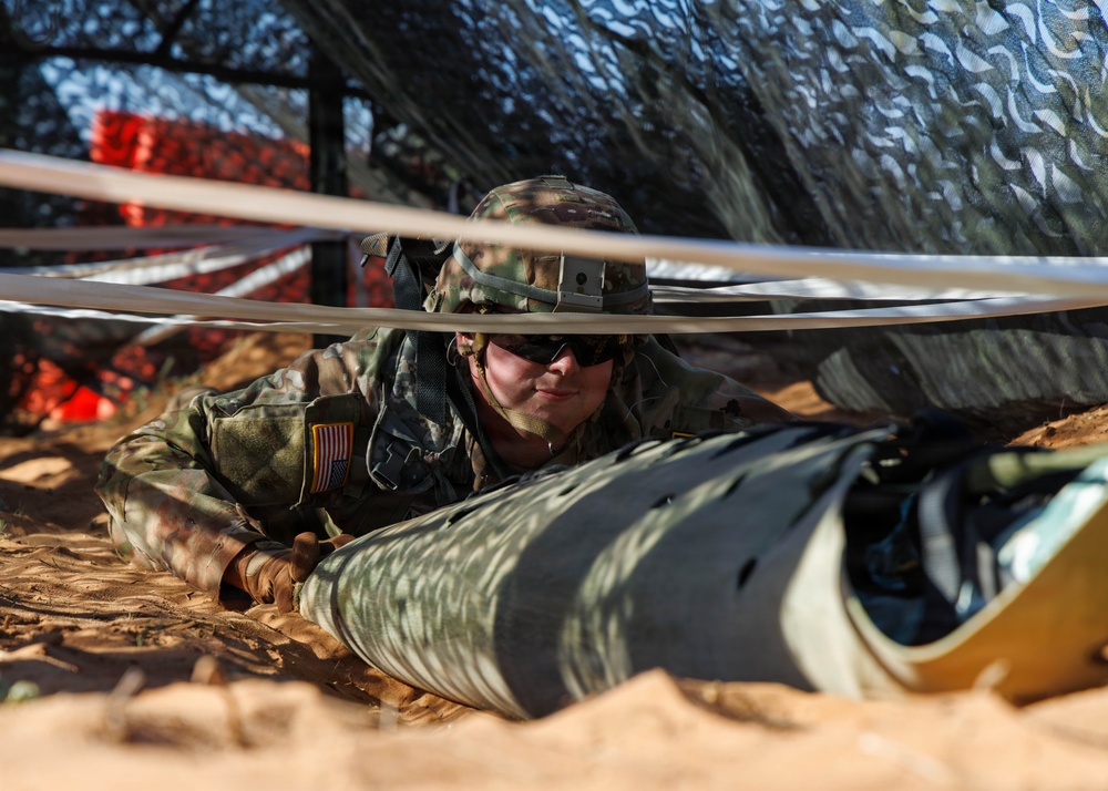 Pershing Cup Best OC/T competitors execute tactical medical lanes at McGregor Range