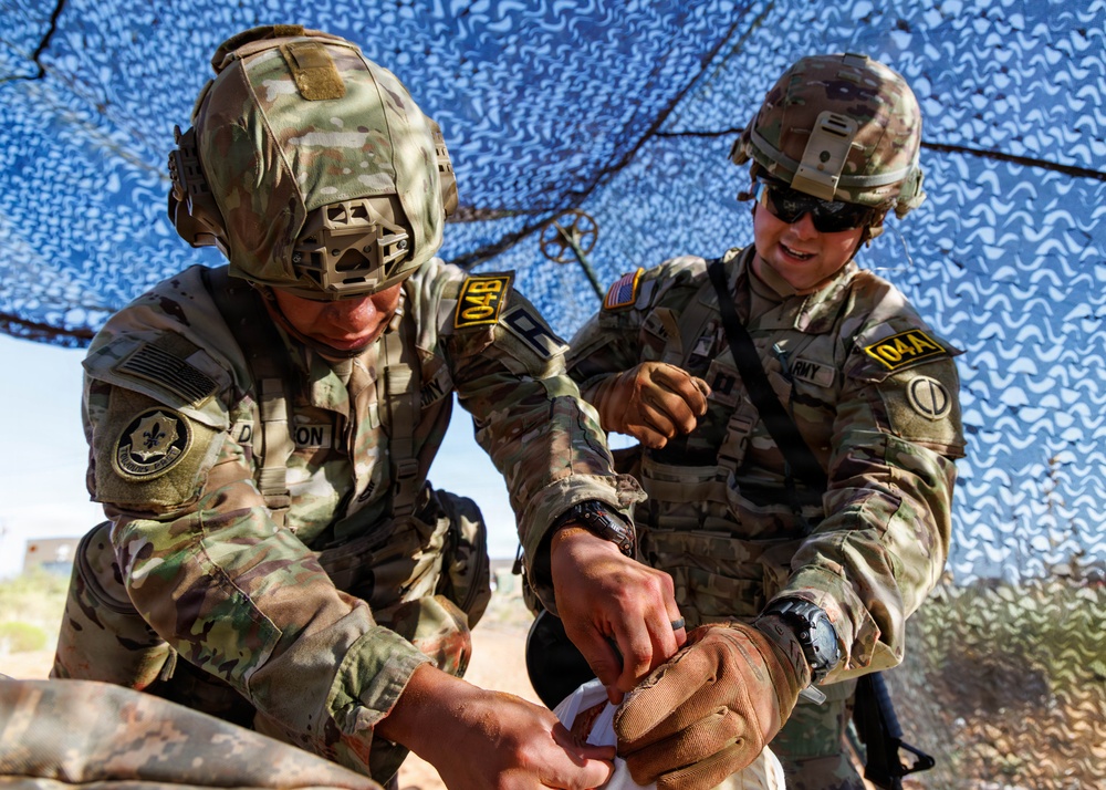 Pershing Cup Best OC/T competitors execute tactical medical lanes at McGregor Range