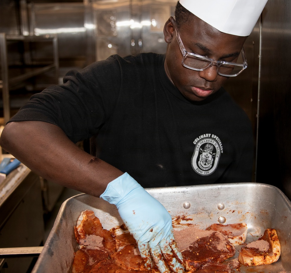 Meal Preparation Aboard USS Delbert D. Black