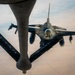 KC-135 refuels F16s in CENTCOM