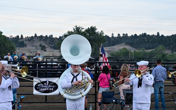 Navy Band Northwest Brass Quintet performs National Anthem at Big Sky Bullfest