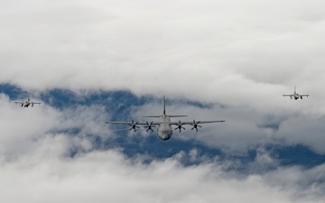 U.S., Belgian Aircraft Conduct Formation Flight During Northern Viking 26