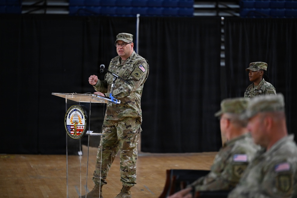 JTF-DC Welcomes New Command Sergeant Major During Change of Responsibility