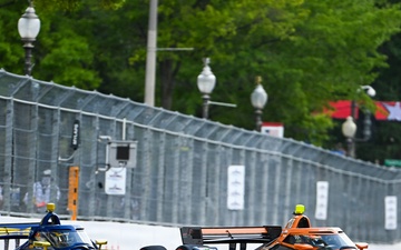 Military personnel participate in the Freedom Grand Prix