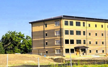 August 2026 update: Fort McCoy $55.76 million Collective Training Officers Quarters Project nearly 80 percent complete, remains ahead of schedule