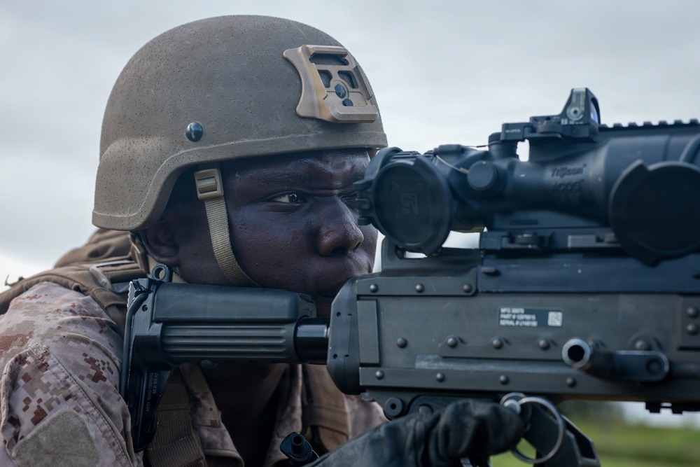 5th Air Naval Gunfire Liaison Company Marines participate in live-fire training
