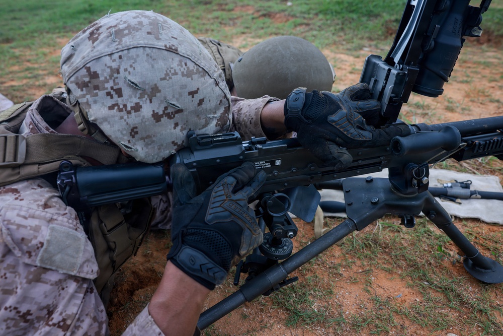 5th Air Naval Gunfire Liaison Company Marines participate in live-fire training