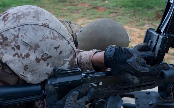 5th Air Naval Gunfire Liaison Company Marines participate in live-fire training