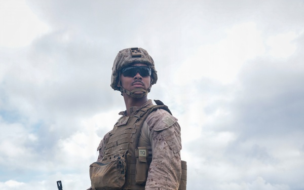 5th Air Naval Gunfire Liaison Company Marines participate in live-fire training