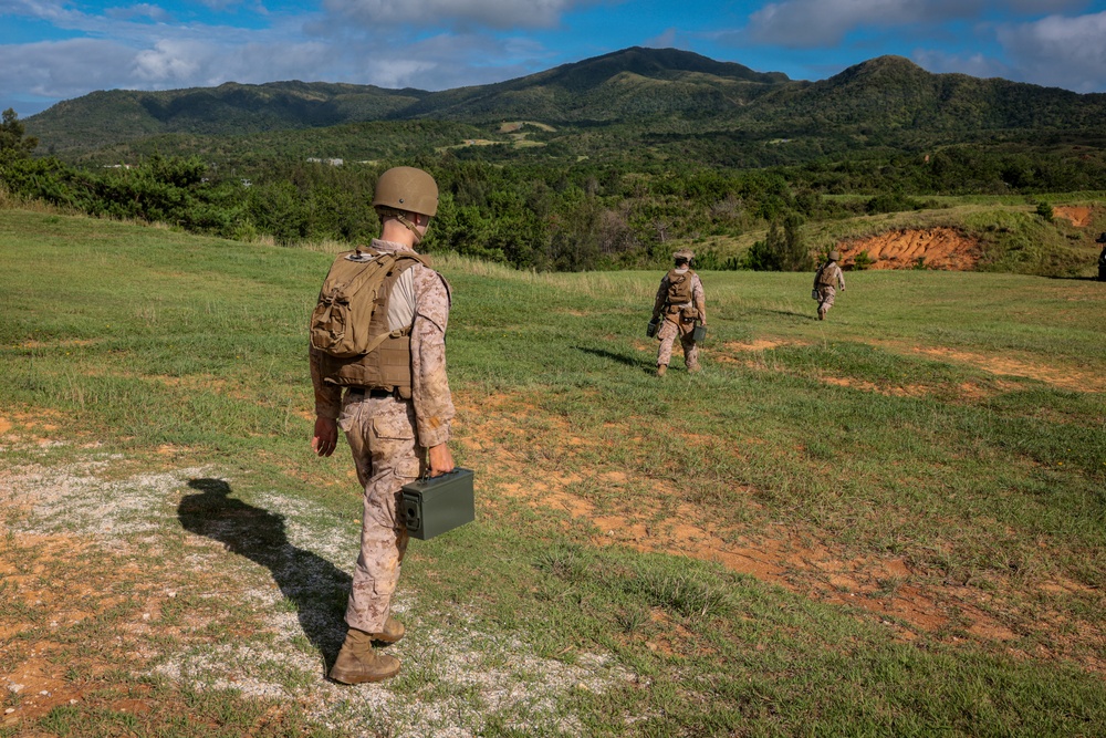 5th Air Naval Gunfire Liaison Company Marines participate in live-fire training