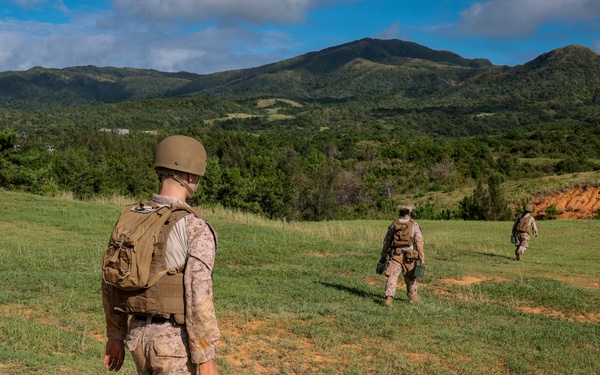 5th Air Naval Gunfire Liaison Company Marines participate in live-fire training