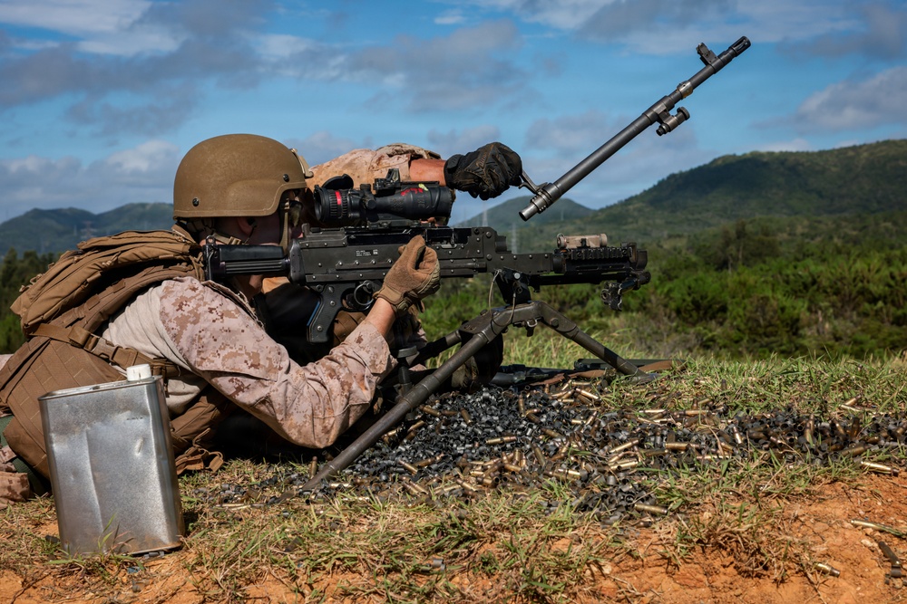 5th Air Naval Gunfire Liaison Company Marines participate in live-fire training