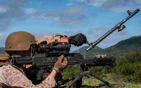 5th Air Naval Gunfire Liaison Company Marines participate in live-fire training