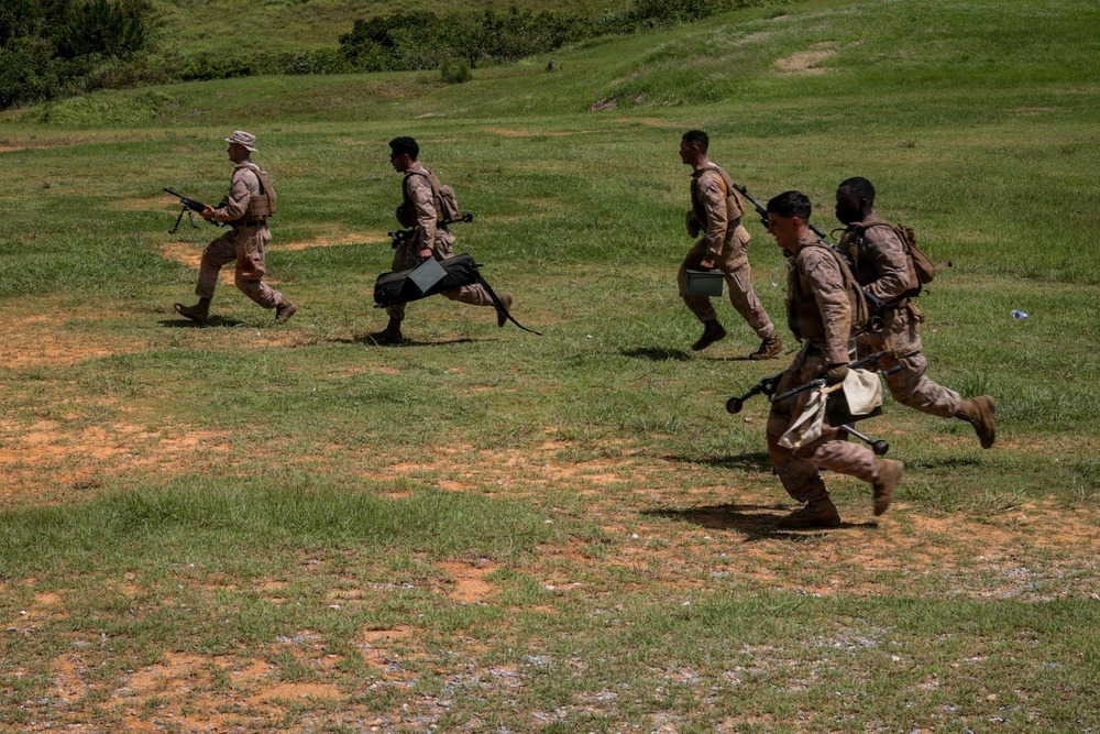 5th Air Naval Gunfire Liaison Company Marines participate in live-fire training