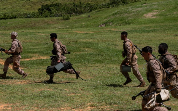 5th Air Naval Gunfire Liaison Company Marines participate in live-fire training