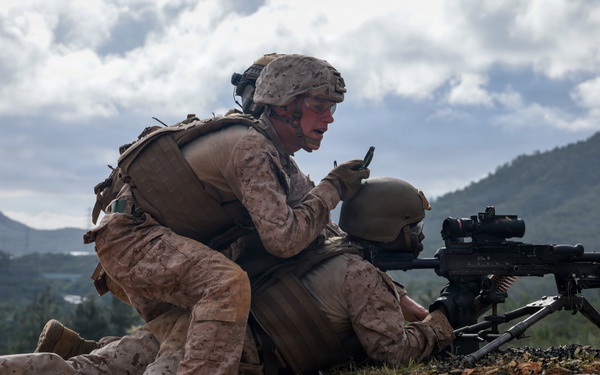 5th Air Naval Gunfire Liaison Company Marines participate in live-fire training