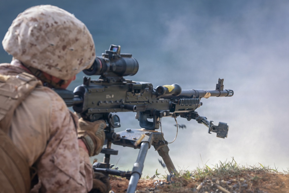 5th Air Naval Gunfire Liaison Company Marines participate in live-fire training