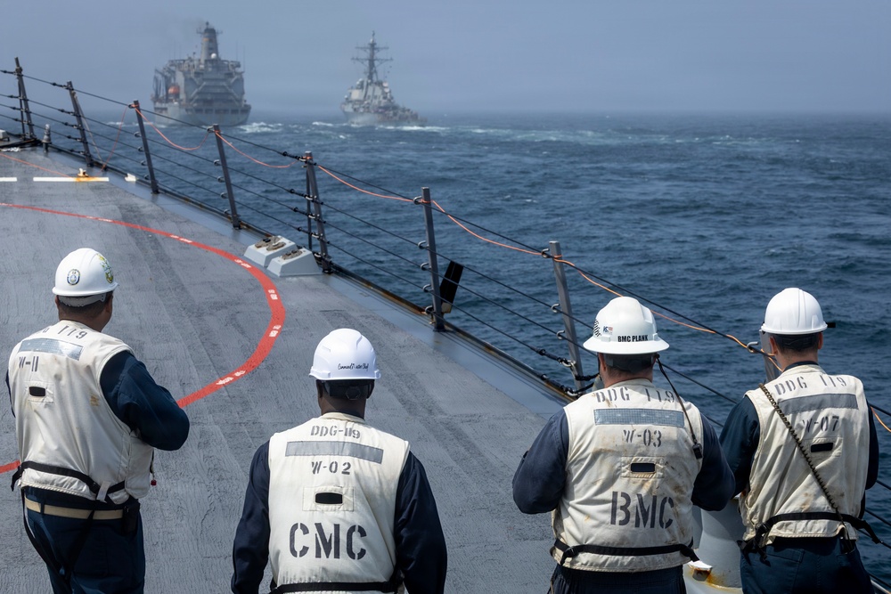 Delbert D. Black Conducts Replenishment-at-Sea with Henry J. Kaiser