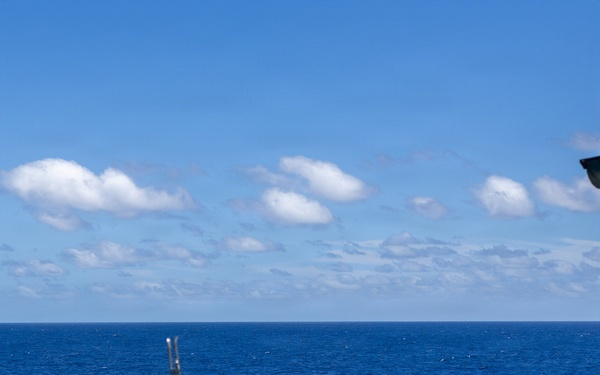 USS Mustin conducts replenishment-at-sea with USNS Alan Shepard