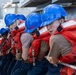 USS Mustin conducts replenishment-at-sea with USNS Alan Shepard