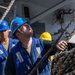 USS Mustin conducts replenishment-at-sea with USNS Alan Shepard