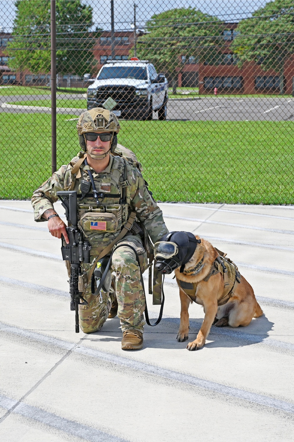 87th Security Forces Squadron K-9 Unit Pre-Flight Staging at JB MDL